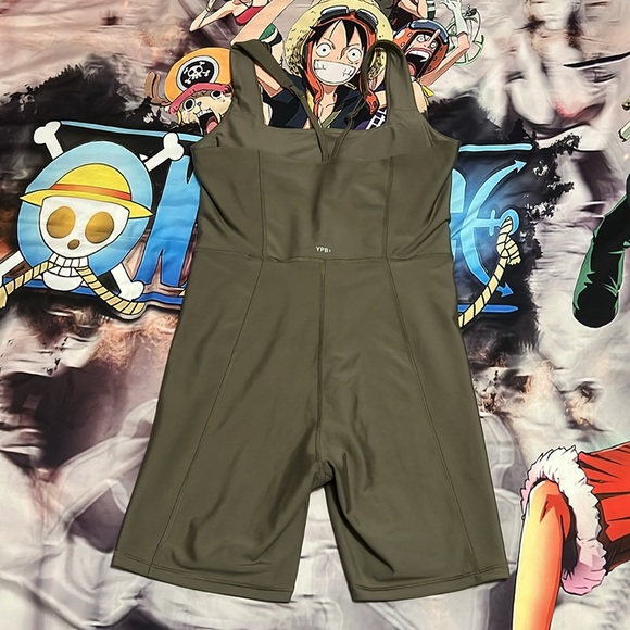 Abercrombie YPB sculptLUX Green Bodysuit Onesie Large - Picture 4 of 5